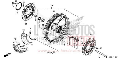 VORDERRAD (CB1100CA/CAD) CB1100CAH de 2017